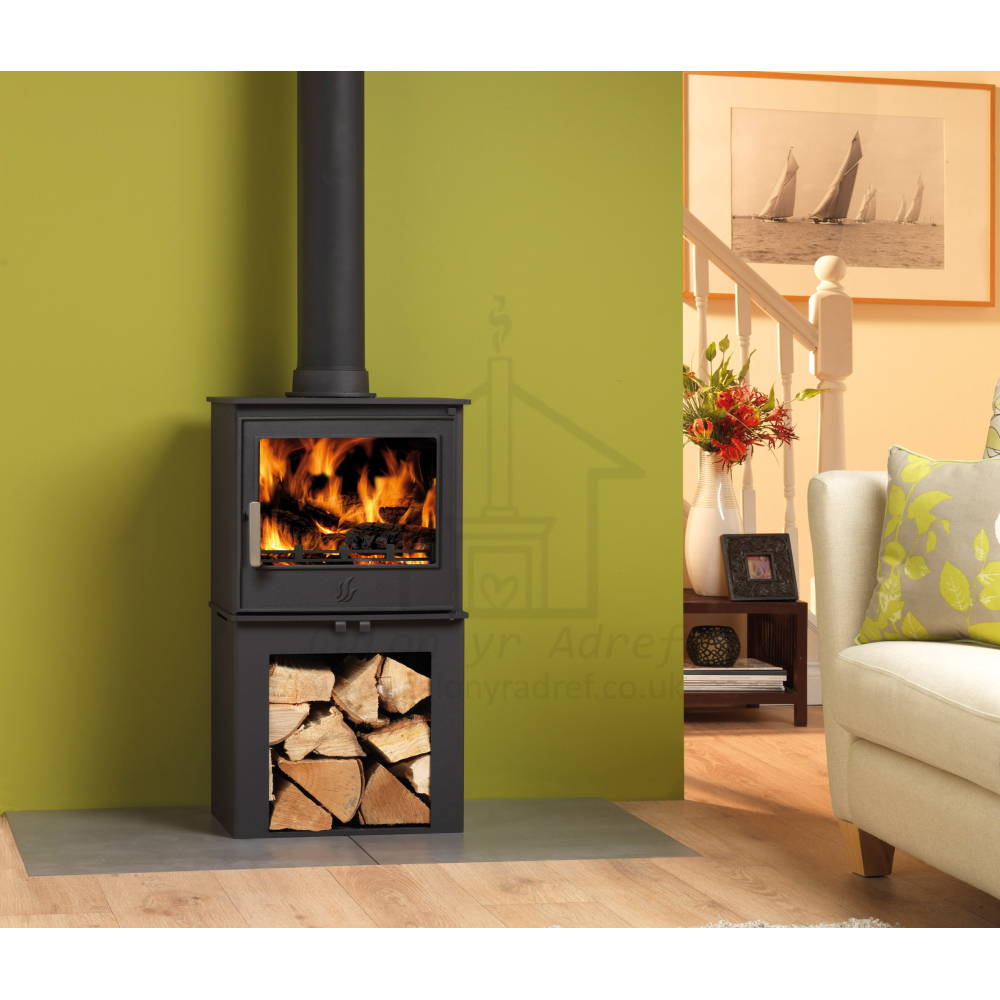ACR Malvern II LS Slim Traditional Multifuel Stove on Log Store