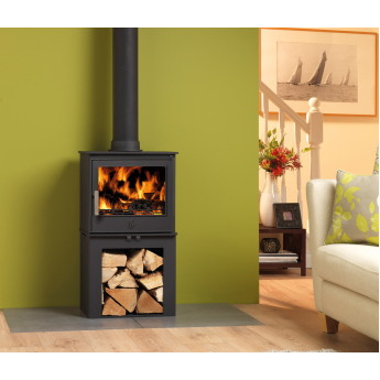 ACR Malvern II LS Slim Traditional Multifuel Stove on Log Store