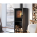 ACR Osprey 5 Contemporary Wood Burning Stove on Log Store