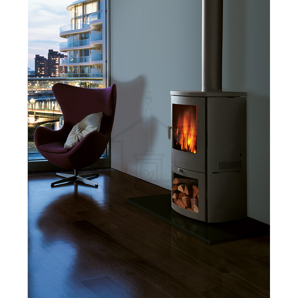 Chesneys Milan Contemporary Wood Stove with Log Store