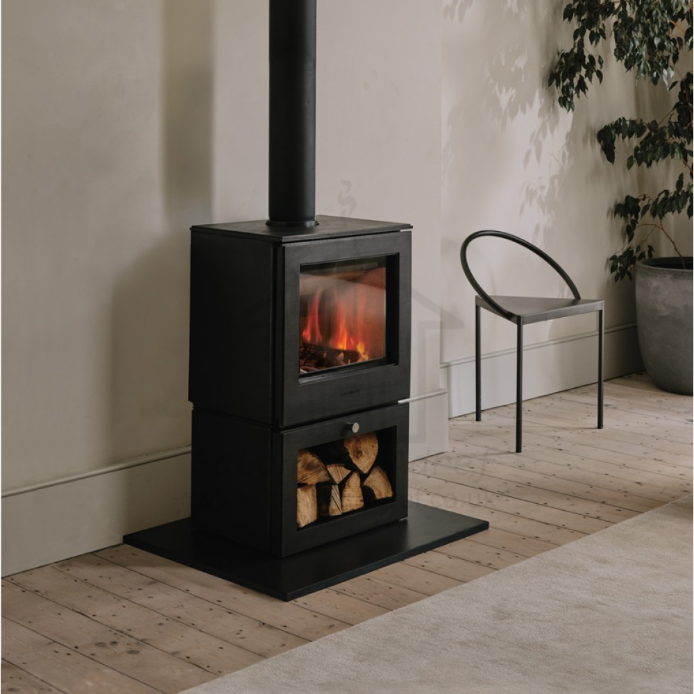 Chesneys Serendipity 5WS/LS Wood Burning Stove on Log Store