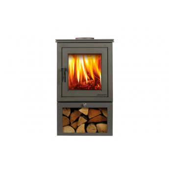 Chesneys Shoreditch LS 4kW ECO Wood Stove on Log Store