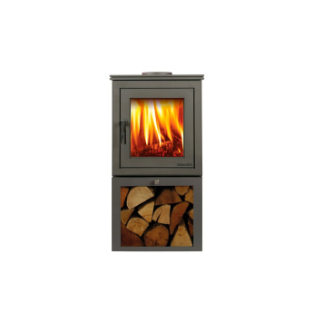 Chesneys Shoreditch XLS 4kW ECO Wood Stove on Large Log Store