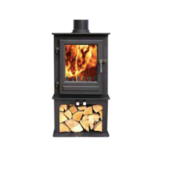 Clock Blithfield 5 Compact Multifuel Stove with Log Store