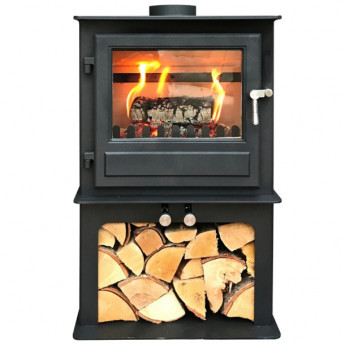 Clock Blithfield 5 Multifuel Stove with Log Store