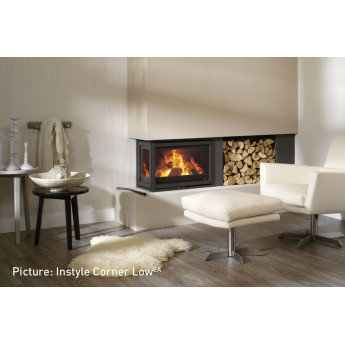 Dik Geurts Instyle Corner 660 High 2-Sided Inset Stove