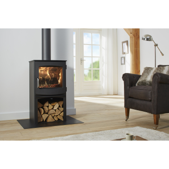 Dik Geurts Ivar 5 Store Freestanding Wood & Multifuel Stove with Log Store