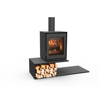 Dik Geurts Modivar 5 Freestanding Wood Stove on Floating Plateau
