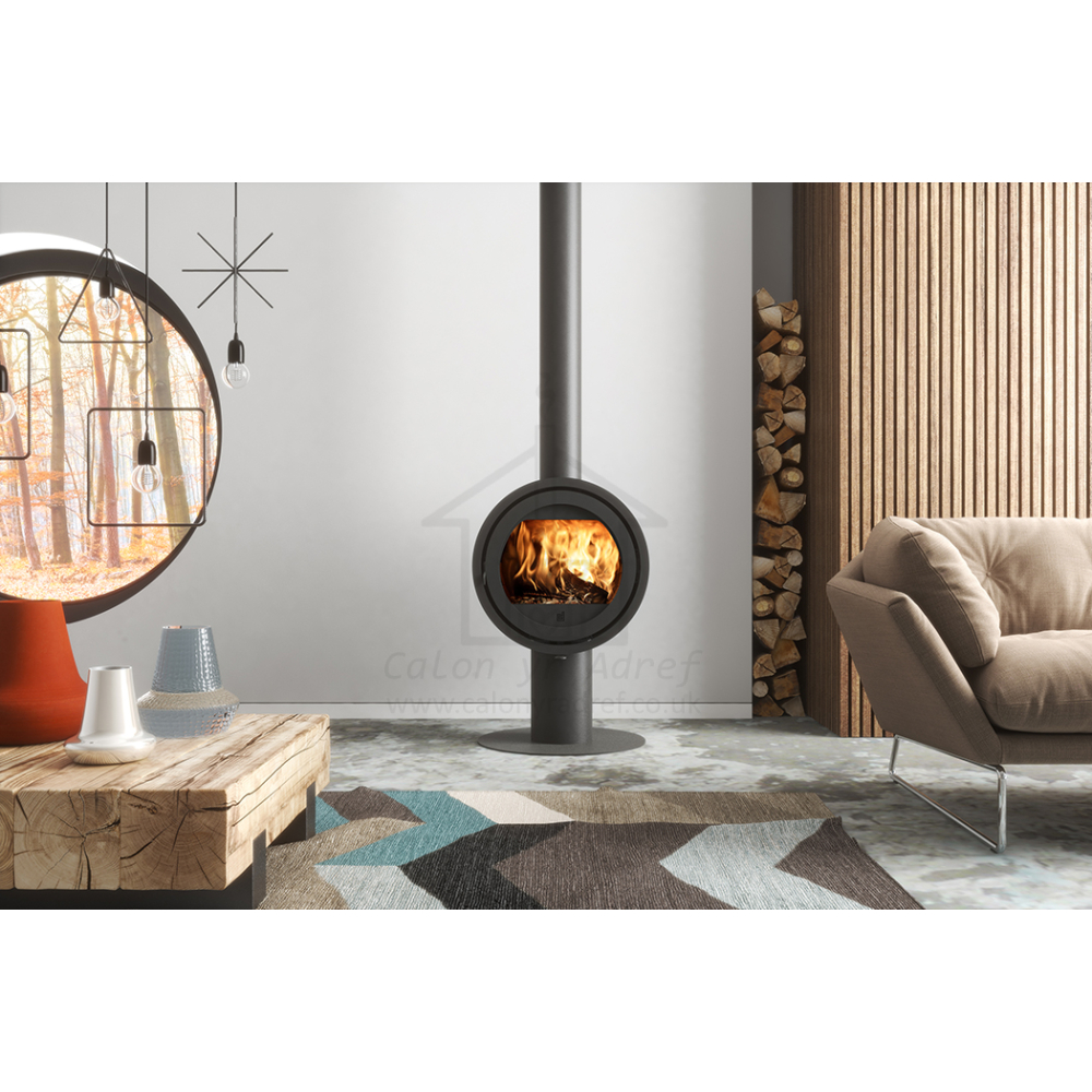 Dik Geurts Odin Tunnel Base See-Through Wood Stove