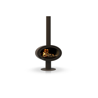 Dik Geurts Oval Front Base Pedestal Wood Stove