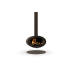 Dik Geurts Oval Front Suspended Hanging Wood Stove