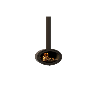 Dik Geurts Oval Front Wall-Mounted Wood Stove