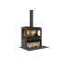 Dik Geurts Vidar Triple Large 3-Sided Free Standing Stove on Logstore