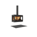 Dik Geurts Vidar Triple Large 3-Sided Wall Hung Wood Stove