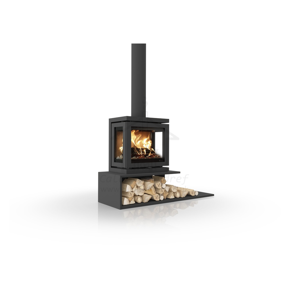 Dik Geurts Vidar Triple Small 3-Sided Stove on Floating Plateau