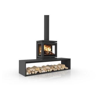 Dik Geurts Vidar Triple Small 3-Sided Stove on Straight Plateau