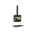 Dik Geurts Vidar Triple Small 3-Sided Wall Hung Wood Stove