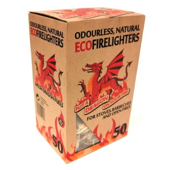 Odourless Natural Eco Firelighters - Box of 50