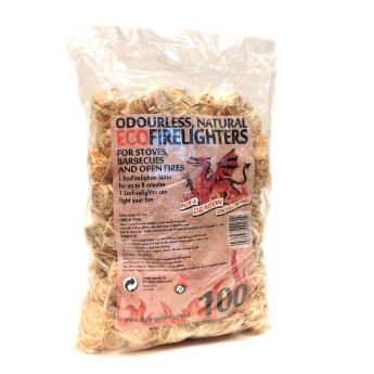 Odourless Natural Eco Firelighters - Bag of 100
