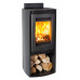 Di Lusso R4 Euro Cylindrical Multifuel Stove with Curved Black Sides