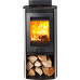 Di Lusso R4 Euro Cylindrical Wood Stove with Curved Stainless Sides