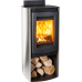Di Lusso R4 Euro Cylindrical Multifuel Stove with Curved Stainless Sides