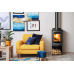 Di Lusso R4 Euro Cylindrical Multifuel Stove with Curved Stainless Sides