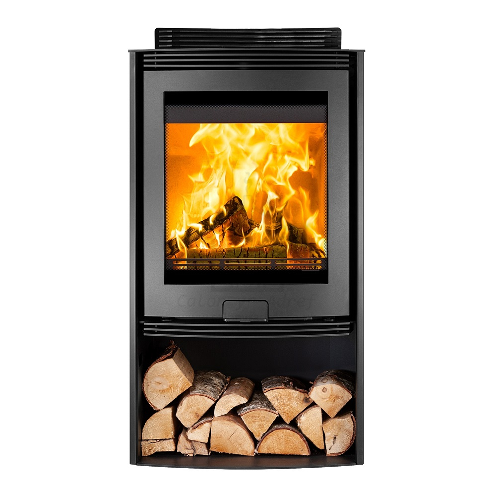 Di Lusso R5 Euro Cylindrical Multifuel Stove with Flat Black Sides