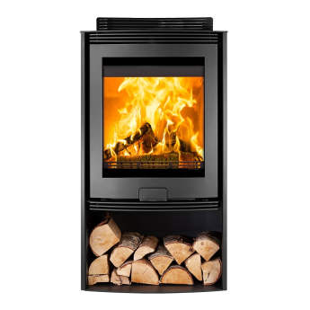 Di Lusso R5 Euro Cylindrical Multifuel Stove with Flat Black Sides