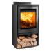 Di Lusso R5 Euro Cylindrical Multifuel Stove with Flat Black Sides