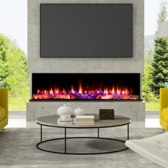 Iconic 2000 Ultra Wide Electric Wood Fire Effect Inset Stove