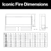 Iconic 1600 Extra Wide Electric Wood Fire Effect Inset Stove