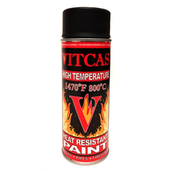 High Temperature Heat Resistant Stove Paint - Satin Matt Black