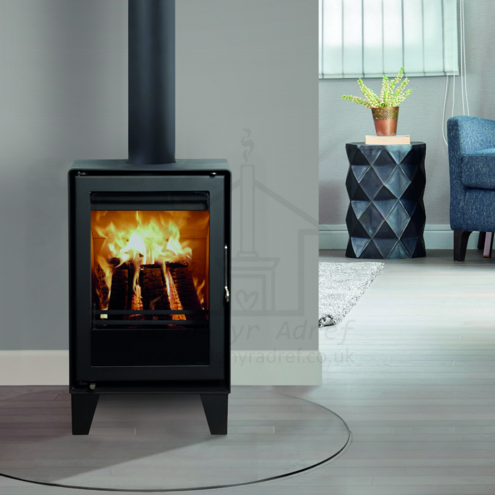 Westfire Uniq 35 Ecodesign Wood Burning Stove on 100mm Legs
