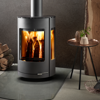 Westfire Uniq 37 Compact 3-Sided Cylindrical Wood Stove